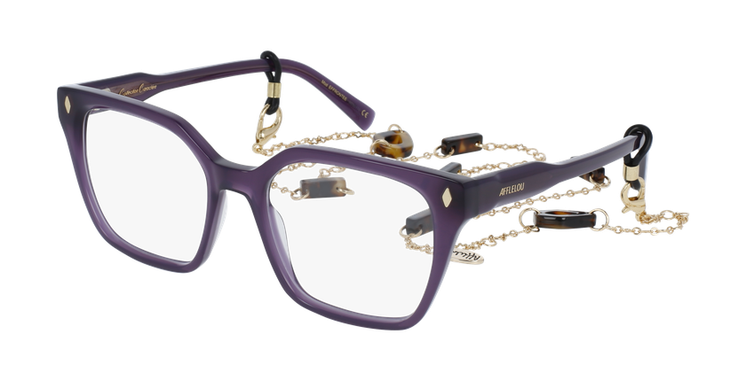 GAFAS GRADUADAS mujer EFFRONTEE morado - vista de frente