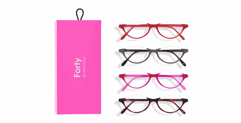 GAFAS GRADUADAS FORTY COFFRET 03 +1.00 rosa - vista de frente