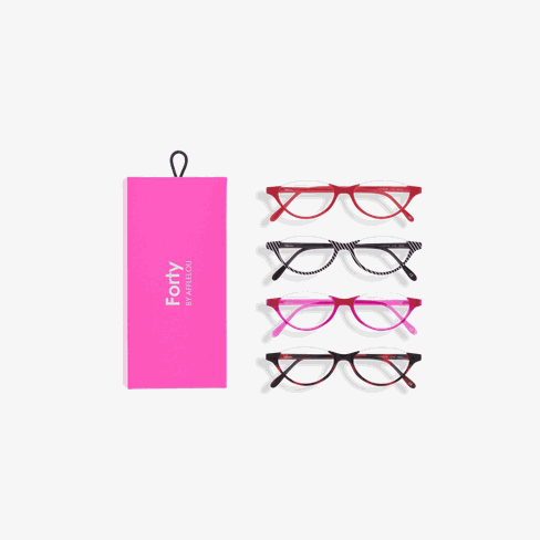 GAFAS GRADUADAS FORTY COFFRET 03 +1.00 rosa vista de frente