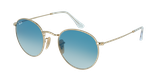 GAFAS DE SOL hombre ROUND METAL dorado - vue de 3/4