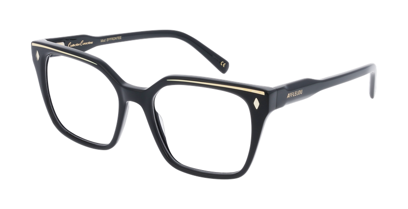 GAFAS GRADUADAS mujer CARACTERES FIL D'OR EFFRONTEE negro - vista de frente