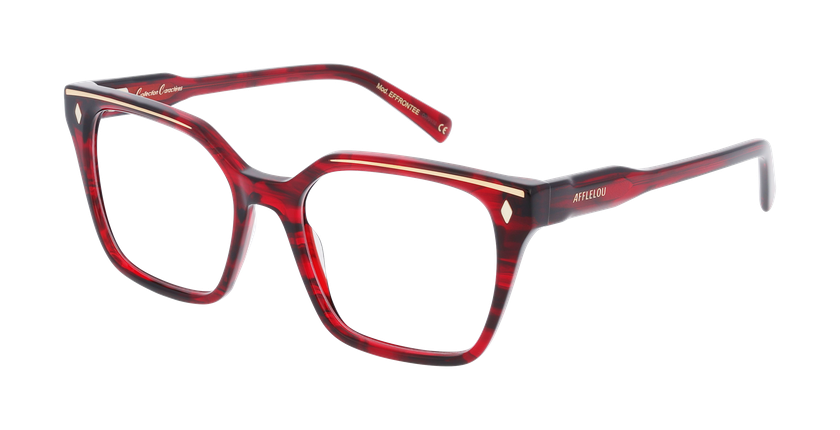 GAFAS GRADUADAS mujer CARACTERES FIL D'OR EFFRONTEE rojo - vista de frente