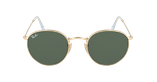 GAFAS DE SOL hombre ROUND METAL dorado - vista de frente