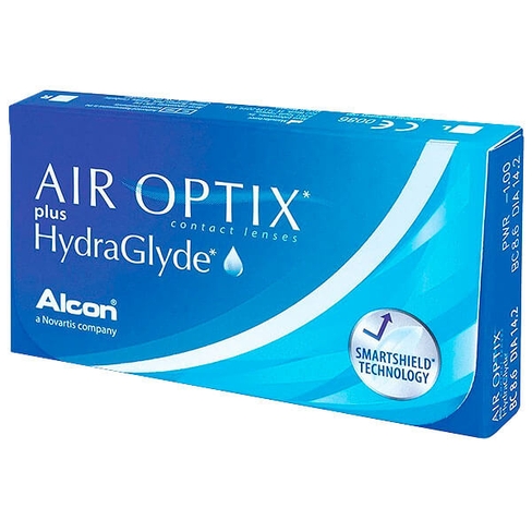 Lentillas AIR OPTIX PLUS HYDRAGLYDE  - 3L vista de frente