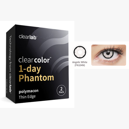 Lentillas CLEARCOLOR PHANTOM DIARIAS  BLANCO ANGELICAL - 2L vista de frente