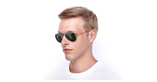 GAFAS DE SOL AVIATOR LARGE METAL dorado - vue de 3/4