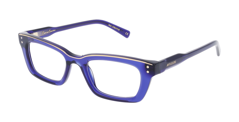 GAFAS GRADUADAS mujer CARACTERES FIL D'OR CREATIVE azul - vista de frente