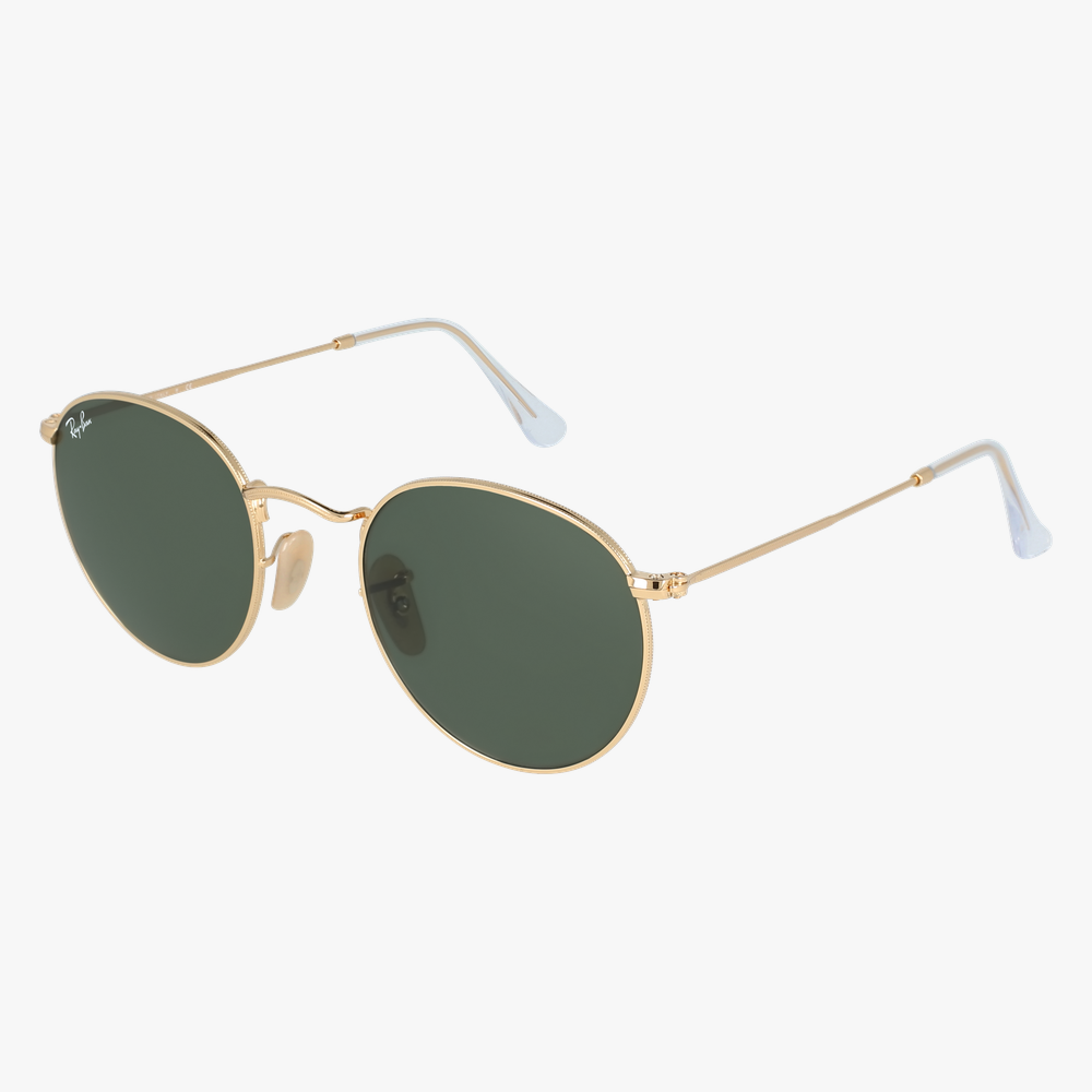 GAFAS DE SOL hombre ROUND METAL dorado - vue de 3/4