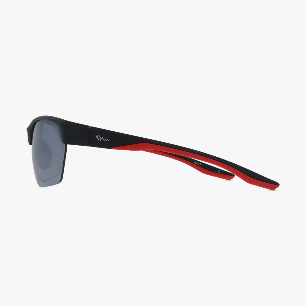 GAFAS DE SOL LANGLEY POLARIZED negro/rojo - vista de frente