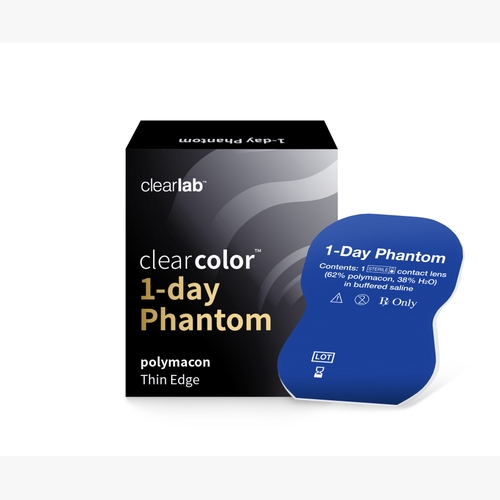 Lentillas CLEARCOLOR PHANTOM DIARIAS AZUL- 2L - vista de frente