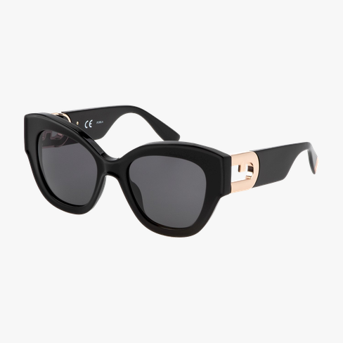 GAFAS DE SOL mujer SFU596 negro brillante vista de frente