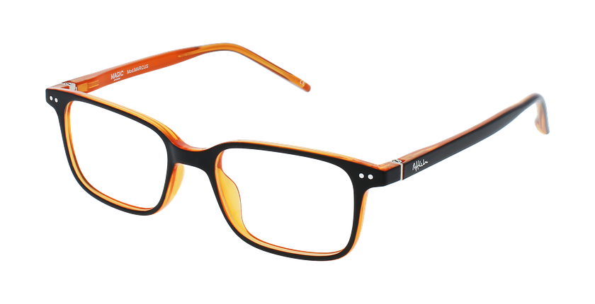 GAFAS GRADUADAS niños MARCUS negro/naranja - vista de frente