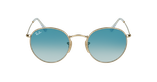 GAFAS DE SOL hombre ROUND METAL dorado - vista de frente