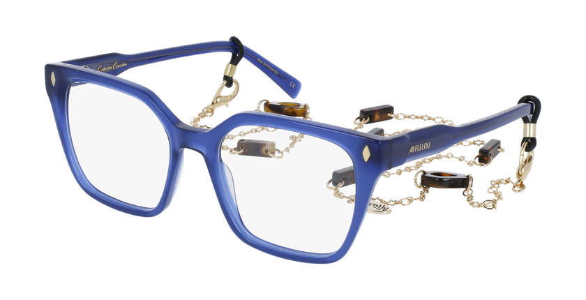 GAFAS GRADUADAS mujer EFFRONTEE azul/morado - vista de frente