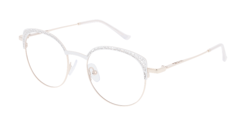 GAFAS GRADUADAS mujer MAGIC293 blanco/dorado - vista de frente