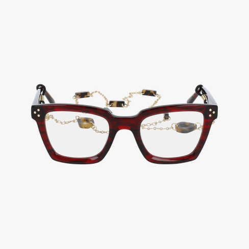 GAFAS GRADUADAS mujer MYSTERIEUSE rojo marmoleado vista de frente