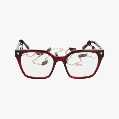 GAFAS GRADUADAS mujer EFFRONTEE rojo marmoleado vista de frente