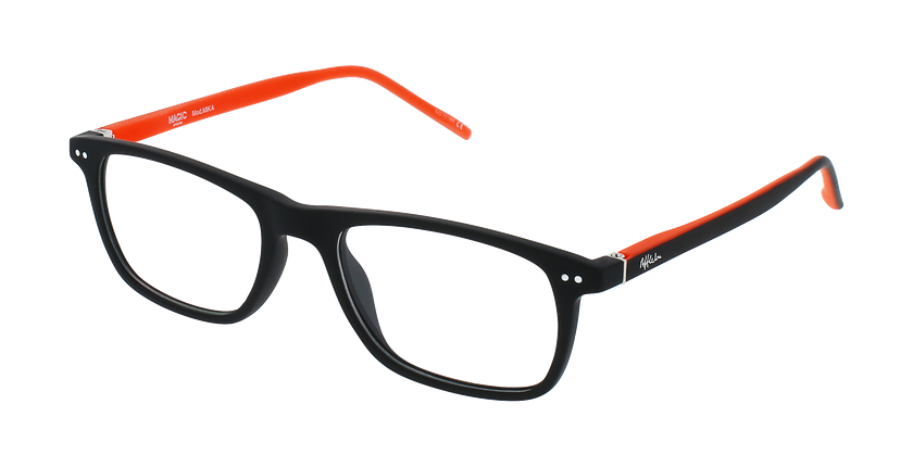 GAFAS GRADUADAS niños MIKA negro/naranja - vista de frente